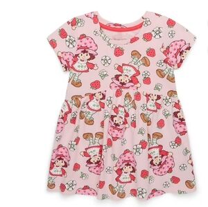 Girls Toddler Strawberry Shortcake Print Dress Short Sleeves Size 5T NWT